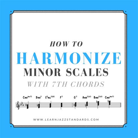 How To Harmonize Minor Scales With 7th Chords Learn Jazz Standards