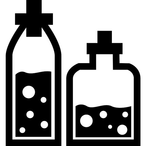 Two Glass Bottles With Liquid Vector Svg Icon Svg Repo