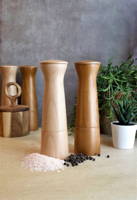 Wooden Salt And Pepper Grinder Wood Pepper Grinder Handcraft Etsy