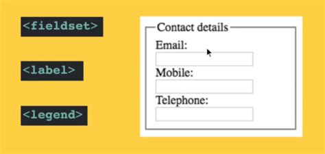 Organize Elements With Fieldset And Legend Elements In