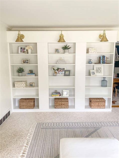 Diy Built In Shelves Using Ikea Billy Bookcase Hack Drawbuildplay