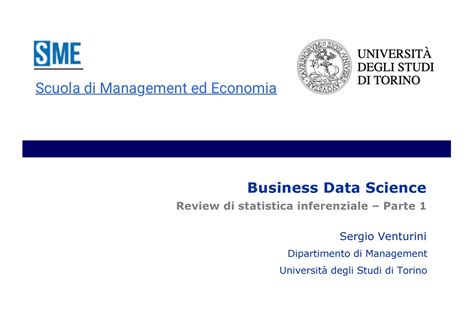 BDS 2 Inference 1 Slide Della Materia Magari Tornano Utili