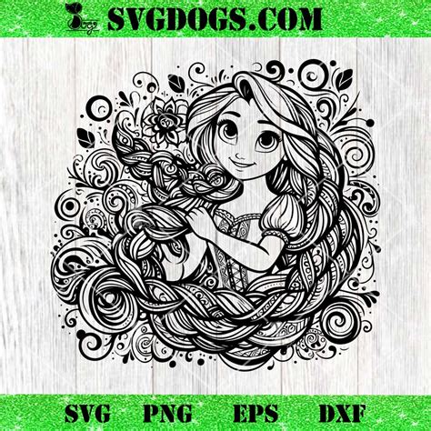 Rapunzel Mandala Svg Png Eps Dxf