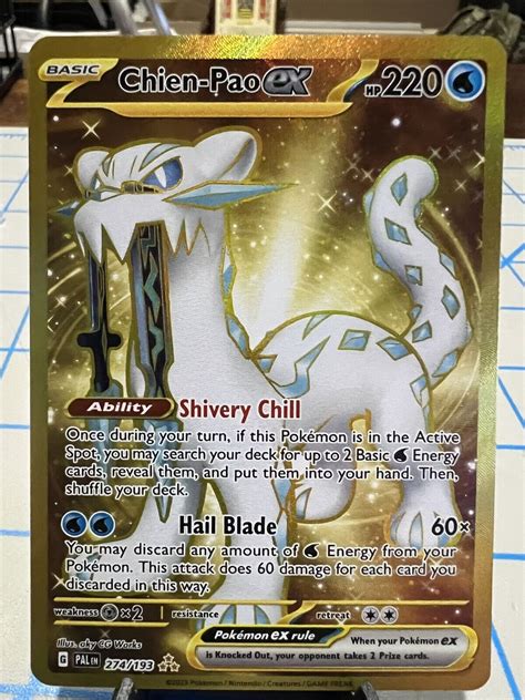 Chien Pao Ex 2023 Scarlet And Violet Paldea Evolved 274 193 Hyper Rare Secret Raw Tcg Near