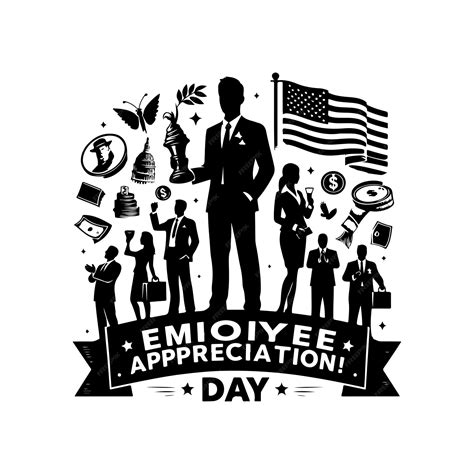 Premium Vector Employee Appreciation Day Silhouette Vector