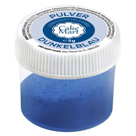 Lebensmittelfarbe Pulver Dunkelblau Royal Blue 5 G MEINCUPCAKE Shop