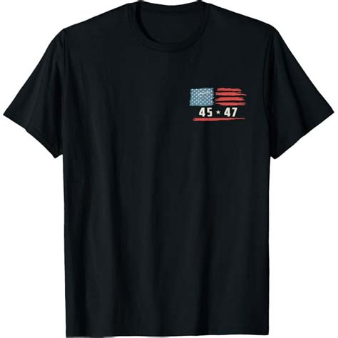 45 47 Trump President Vintage American Flag 2024 Pocket T Shirt