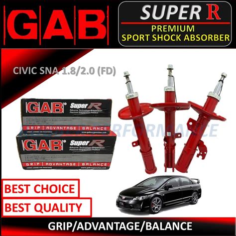 Set Original Gab Super Absorber Depan Front Absorber Rear Absorber