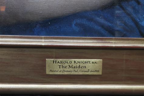 Harold Knight The Maiden British Newlyn Exhib Art Nude Laura Knight Portrait Oil Painting