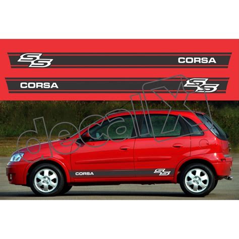 Adesivo Chevrolet Corsa Faixa Lateral M Css Adesivos Para Motos