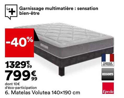 Promo Matelas Volutea X Cm Epeda Chez But Icatalogue Fr