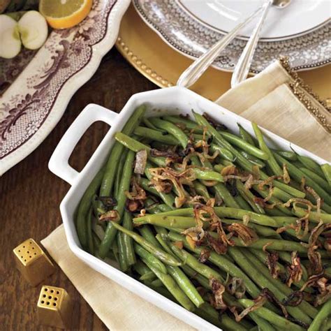 Soy Glazed Green Beans With Crispy Shallots New England