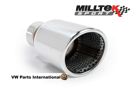 Milltek Sport Cat Back Exhaust Twin Polished Jet Tips For VW Golf MK5