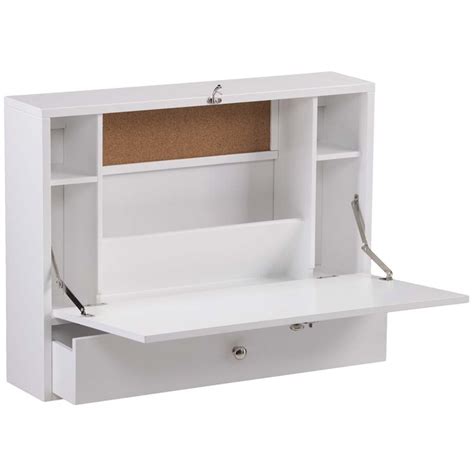 Sei Furniture Wall Mount Folding Floating Desk In White Cymax Business