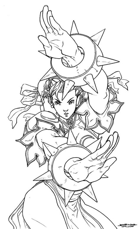 Desenhos De Street Fighter Chun Li Para Colorir E Imprimir