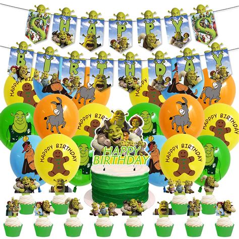 Buy Ksopsdey 36 Pcs Shrek Birthday Party Decorations Theme Party