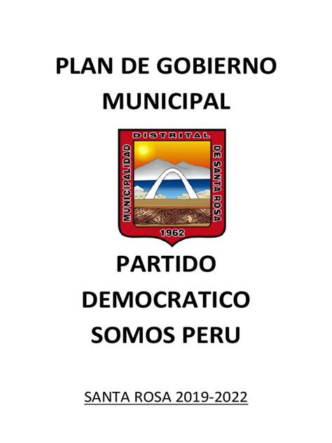 Partido Democratico Somos Peru Turismo Economias Prueba Gratuita De 30 Días Scribd