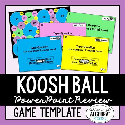 Koosh Ball Game Powerpoint Template All Things Algebra