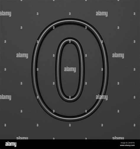 Black outline font Number 0 ZERO 3D Stock Photo - Alamy