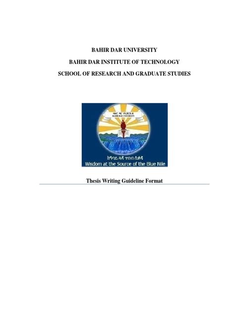 Msc Thesis Writing Guideline Final Note Typography Thesis