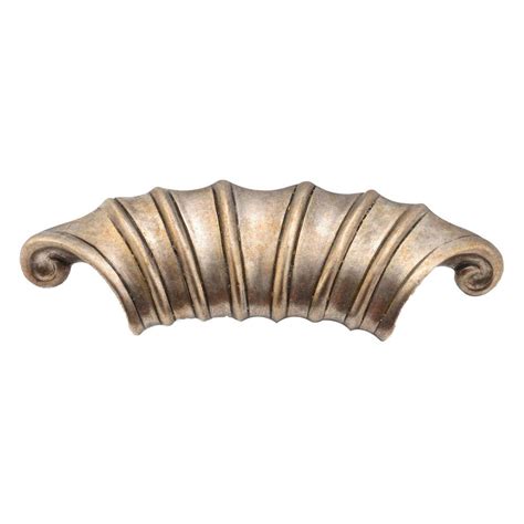 French Court Collection Solid Brass Cup Pull In Monticello Silver By Schaub And Company 915