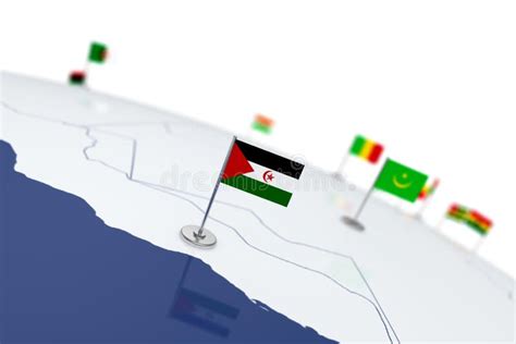 Western Sahara flag stock illustration. Illustration of icon - 106786085