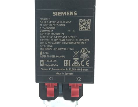 Siemens Sinamics S Double Motor Module Sl Te Ad Fs B