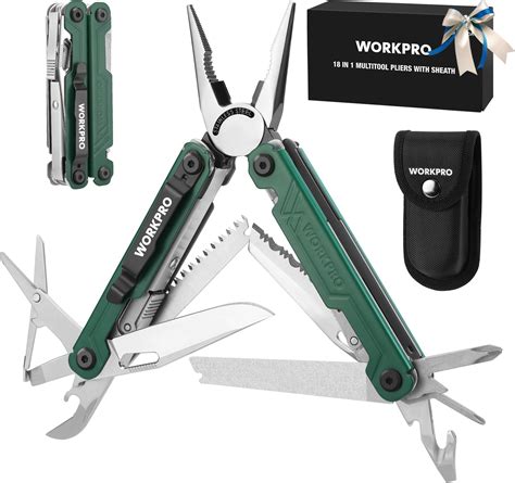 Workpro In Multi Tool Pliers Stainless Steel Edc Multitool With