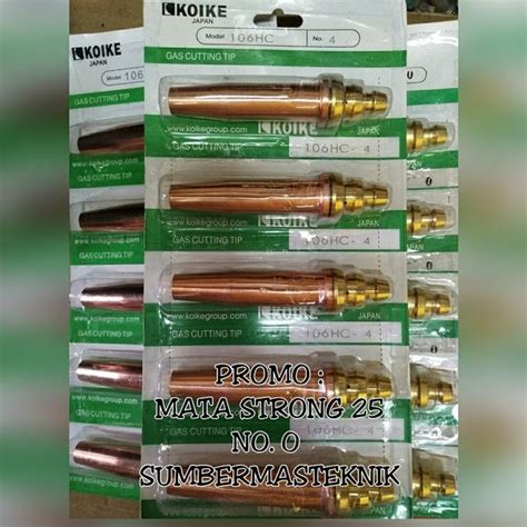 Jual Gas Cutting Tip Koike Nozzle Blender Potong Strong 25 LPG No 0 Di