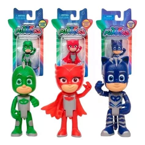 Pj Mask 3 Figuras Catboy Ululette Gecko Heroes En Pijamas Meses Sin