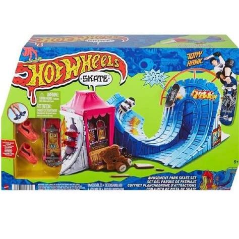 Conjunto De Skatepark Hot Wheels Parque De Diversões Tony Hawk M Parque de skate Tony