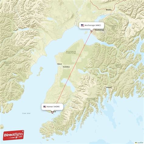 Direct Flights From Anchorage To Homer Anc To Hom Non Stop