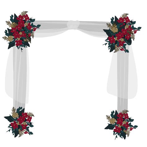 Wedding Arch With Flowers Graphic Png