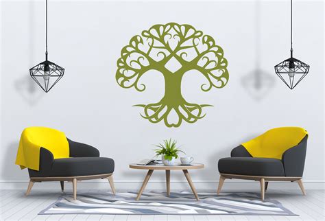 Tree Of Life Wall Decal Tree Roots Branch Wall Art Sg Etsy Uk