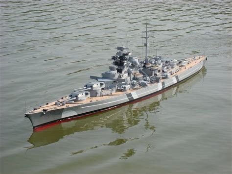 RC Battleship Model 36 Bismarck Version A B 3D Printed STL Files And