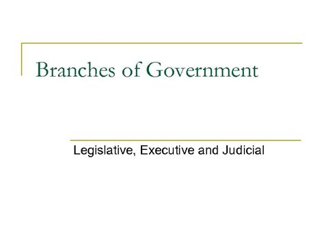 Branches Of Government Legislative Executive And Judicial