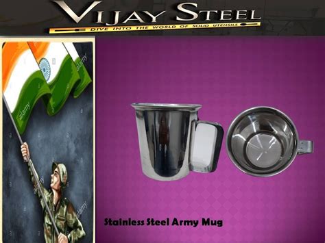 Round Army Crpf Bsf Steel Double Moulded Double Wall Single Wall Mug