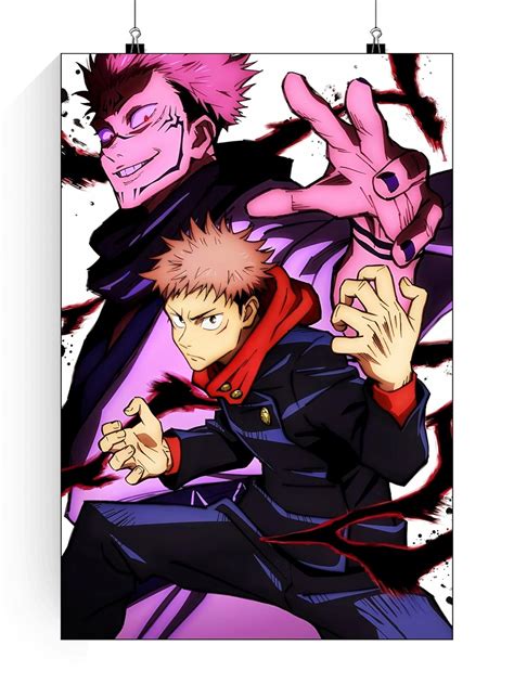 Times Comic Yuji Itadori Ryomen Sukuna Poster Jujutsu Kaisen