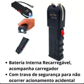 Lanterna Taser Choque Defesa Pessoal Dz 928 Type Recarregavel