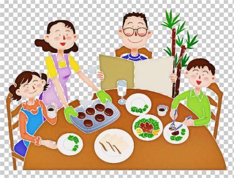 Children Sharing Food Clipart