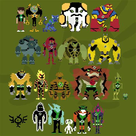 Every Ben 10 OV alien on Pixel Art by me. : r/Ben10