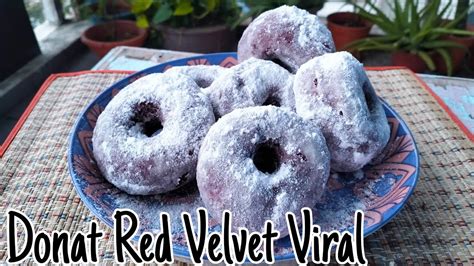 Donut Red Velvet Viral Donatredvelvet Donat Donut Resep Recepie