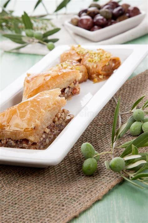 Baklava Mediterranean Sweets Stock Photo Image Of Green Dessert