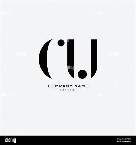 Creative Modern Cu Letter Business Logo Design Alphabet Icon Vector