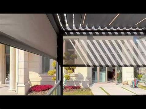 SUNC Motorized Aluminum Pergola With Zipscreen Blinds YouTube