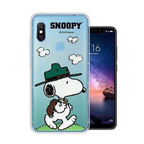 史努比snoopy 正版授權 紅米note 6 Pro 漸層彩繪空壓手機殼郊遊 小米紅米適用手機殼套 Yahoo奇摩購物中心