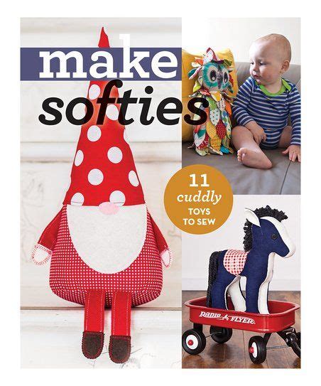 The Cover Of Make Softies Magazine Features An Image Of A Baby Riding A