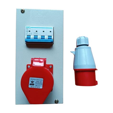 A Industrial Three Phase Plug Socket Panel With Pole Mcb Heavy