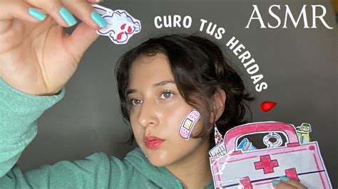 ASMR CURO TUS HERIDAS Con Dibujos De Papel ROLEPLAY Enfermera