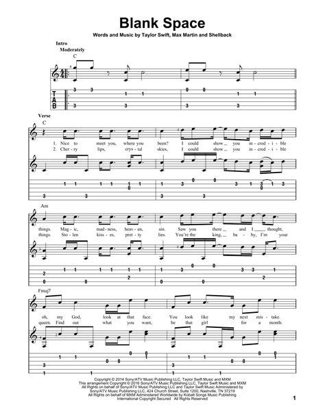 Blank Space | Sheet Music Direct